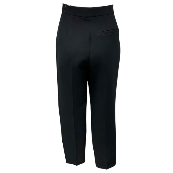 CHRISTIAN DIOR BLACK WOOL AND SILK TROUSERS - Picture 3 of 5